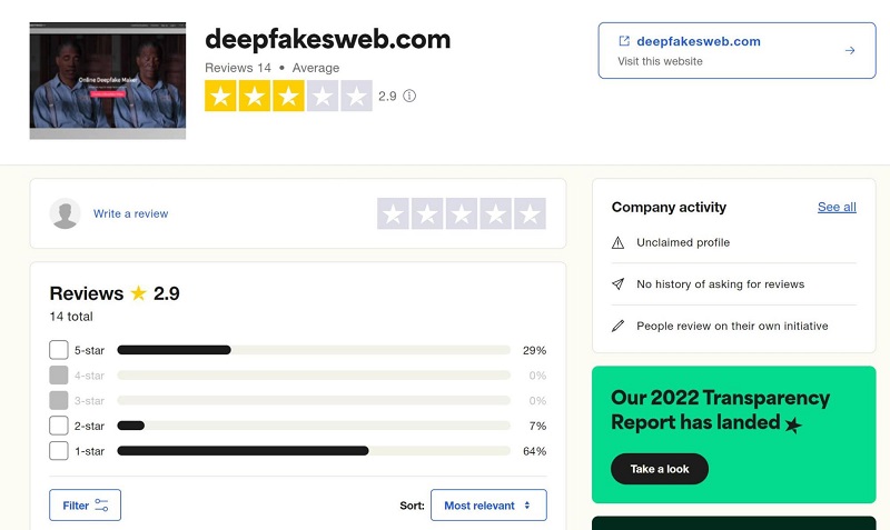 deepfakesweb reviews